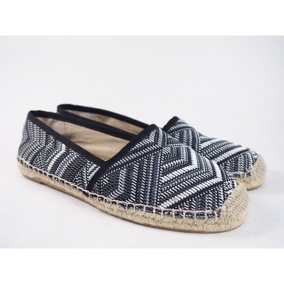 Sam Edelman Lynn 1 Black & White Geometric Espadrilles Flats, Size 6.5 (US) - Picture 1 of 10